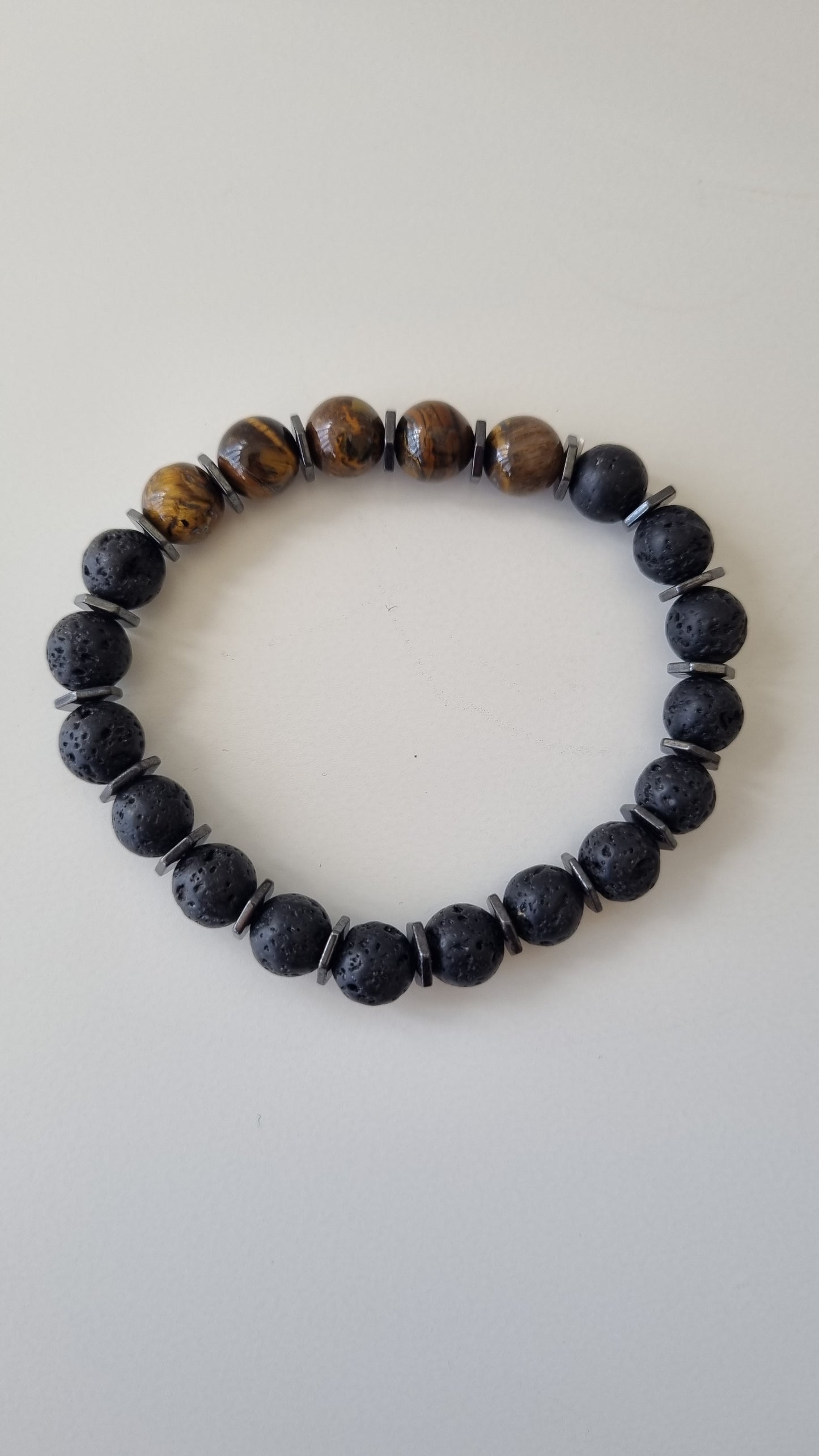 Pulsera Volcánica y Ojo de Tigre