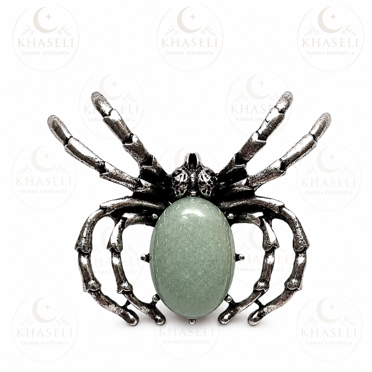 Broche de Araña con Aventurina – Prosperidad, Suerte y Bienestar