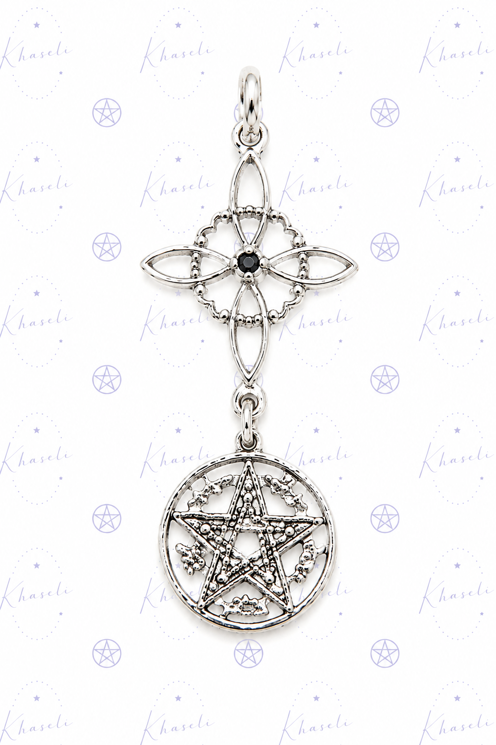 1-Colgante doble protección de plata