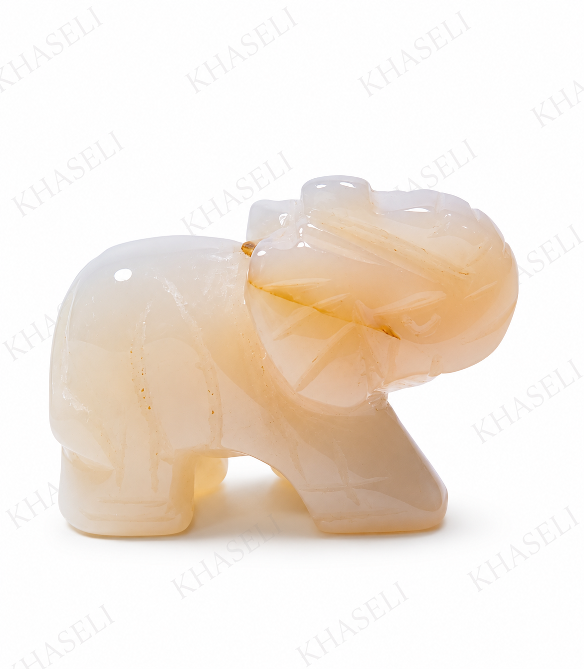 Elefante de Prehnita – protección, calma y abundancia