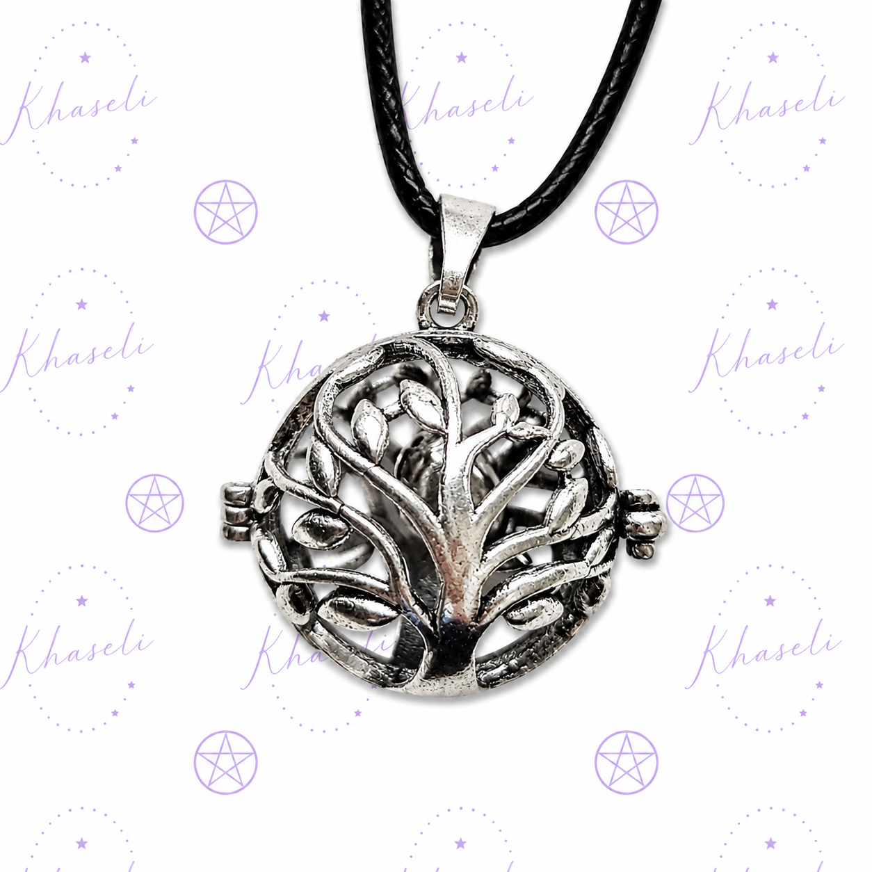 Llamador de Ángeles Árbol – Colgante Amuleto de Protección, Paz Interior y Conexión Espiritual