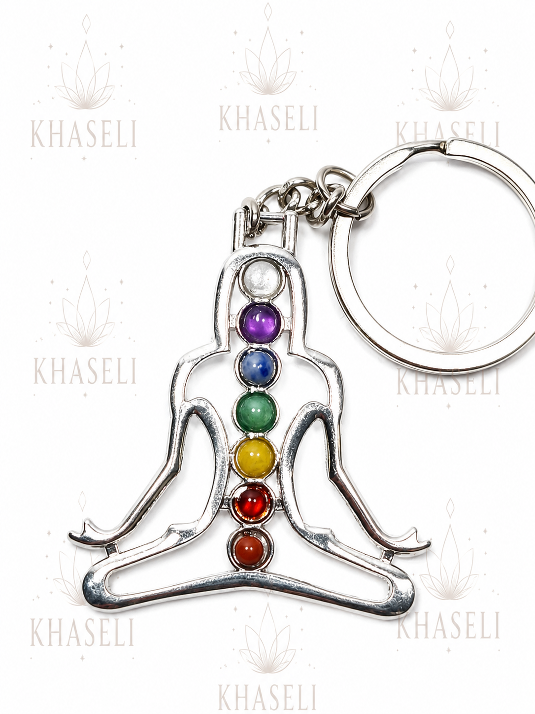 Llavero 7 Chakras para Meditación y Equilibrio Energético – Amuleto de Protección Espiritual