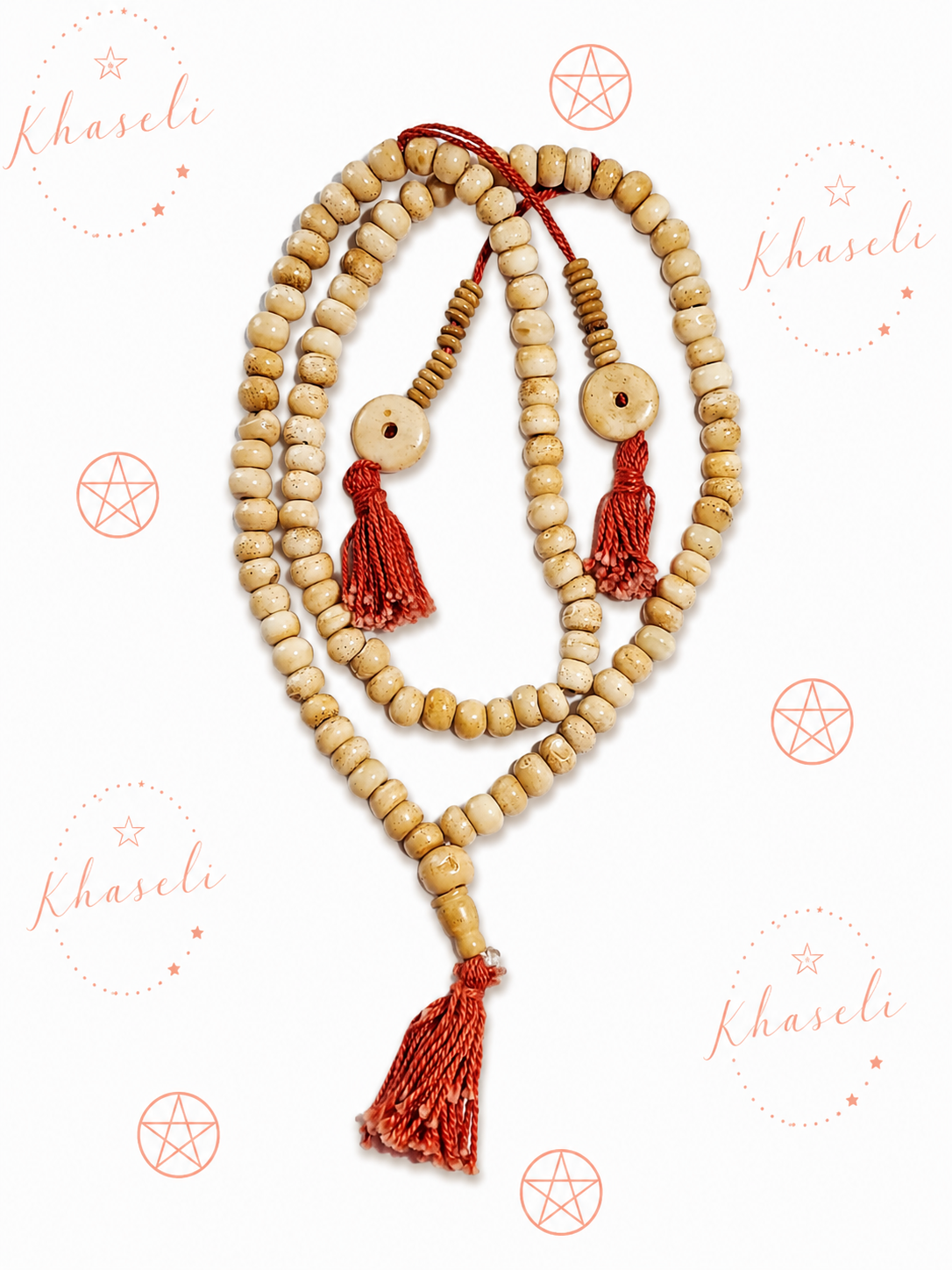 Mala Tibetano de 108 Cuentas de Hueso de Yak – Meditación, Protección y Conexión Espiritual