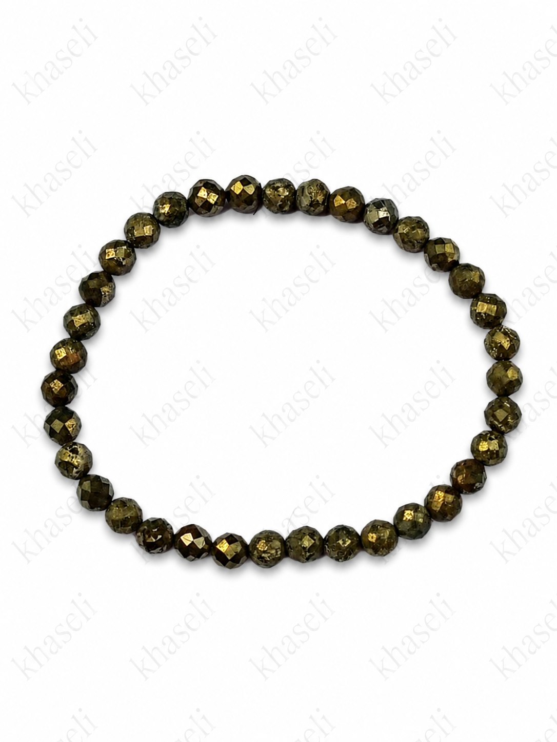 Pulsera de Pirita Natural Facetada - Prosperidad, Protección y Abundancia