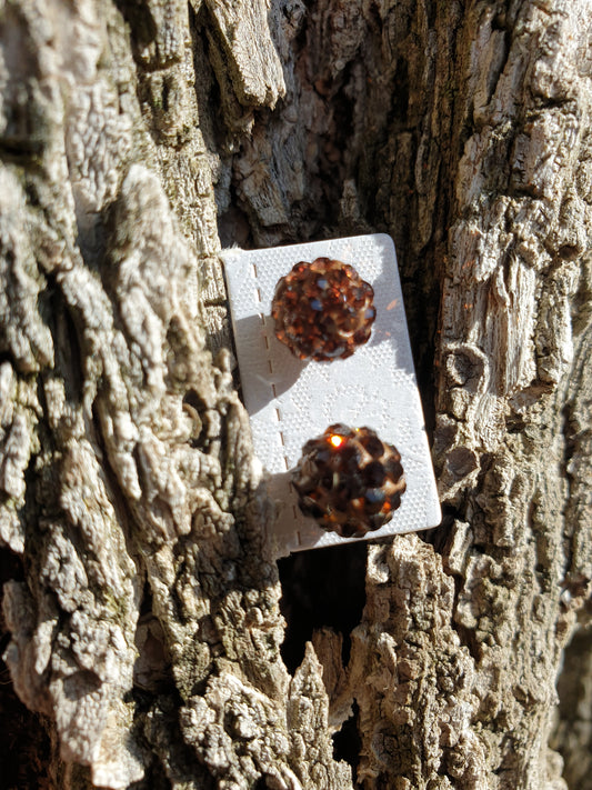 Pendientes esfera de cristal