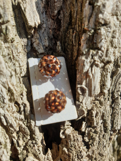 Pendientes esfera de cristal