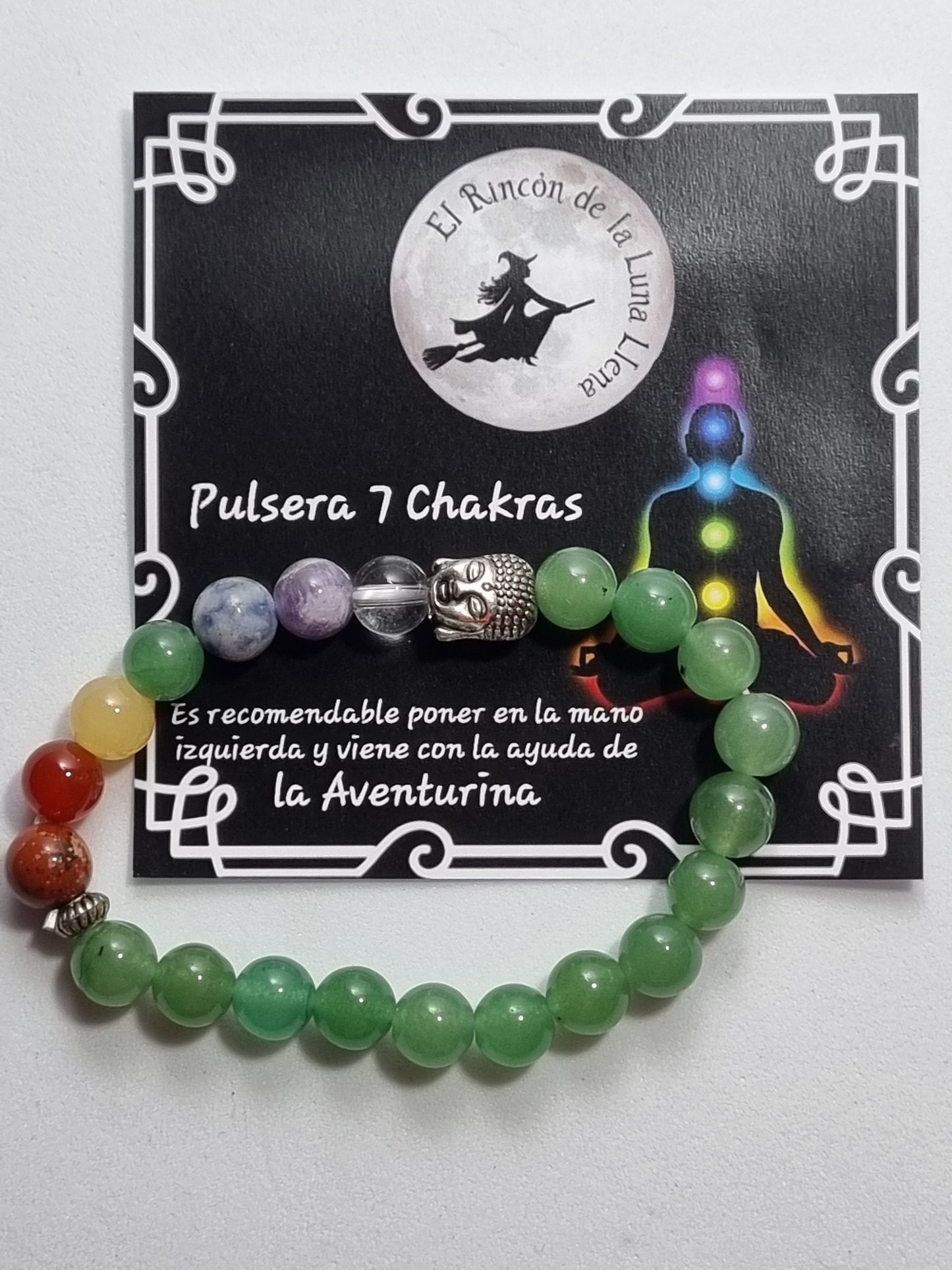 Pulsera Buda 7 Chakras Aventurina