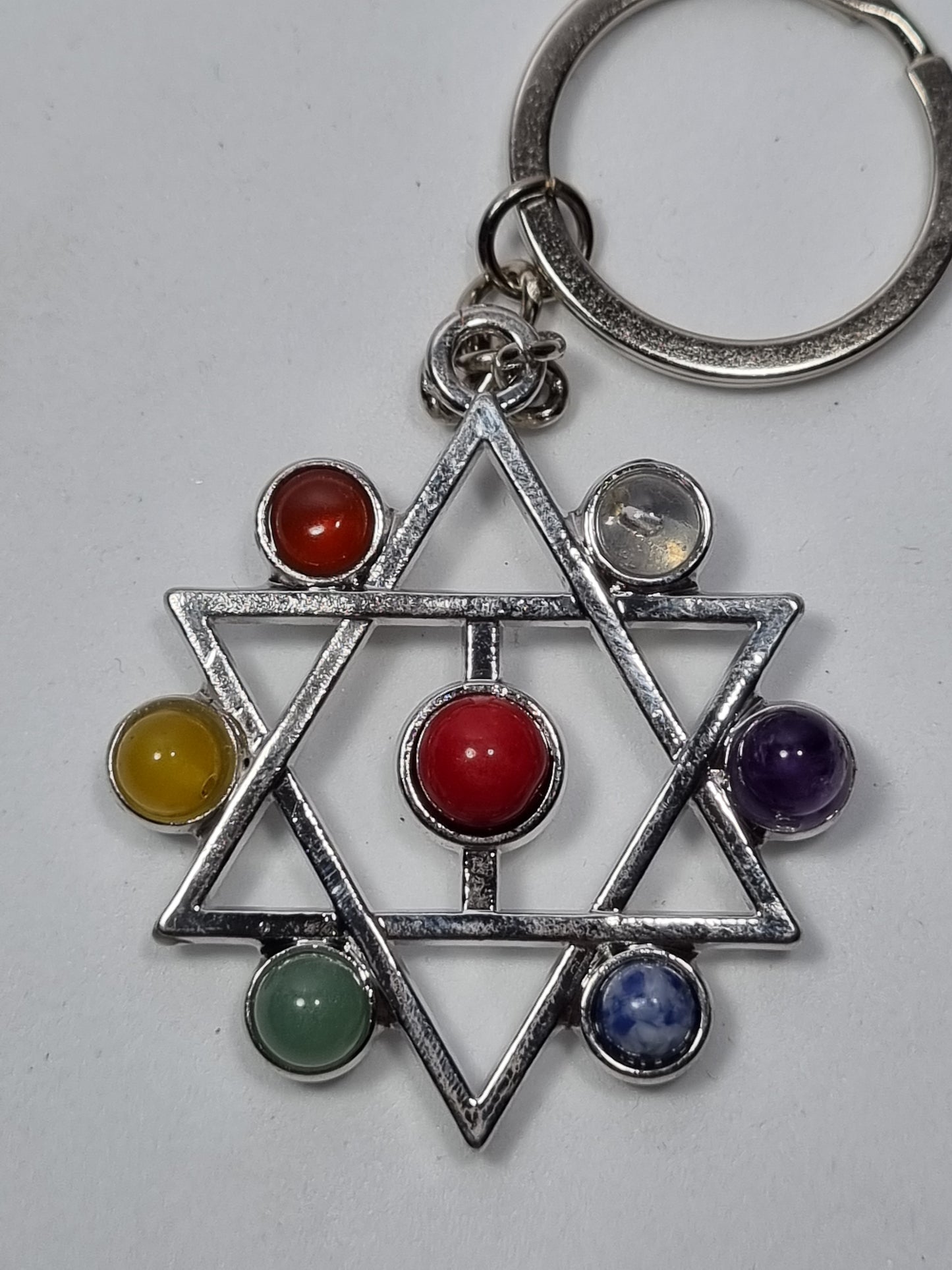 Llavero Pentagrama 7 Chakras
