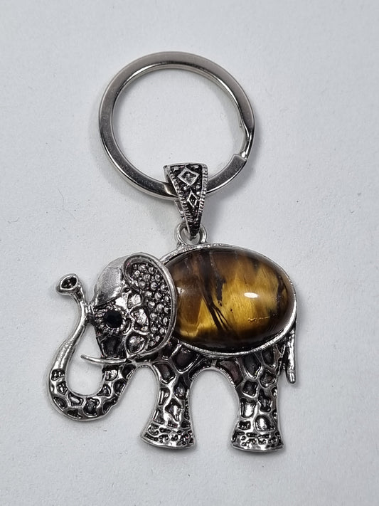 Llavero Elefante Ojo de Tigre