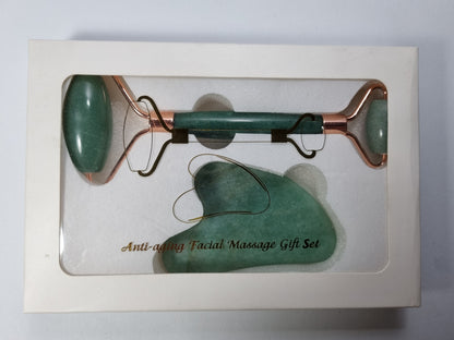 Estuche Rodillo Facial y Gua Sha Jade