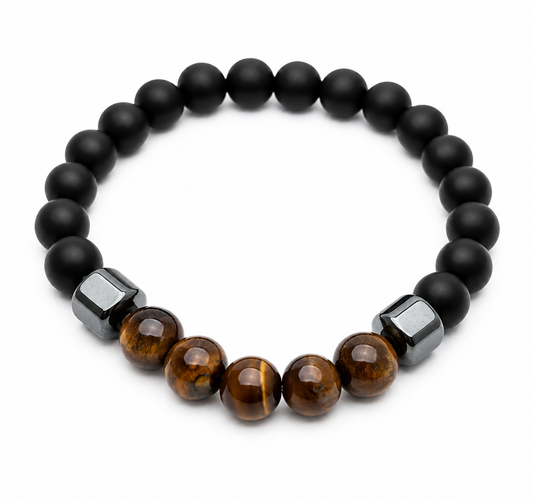 Pulsera Ónix y Ojo de tigre