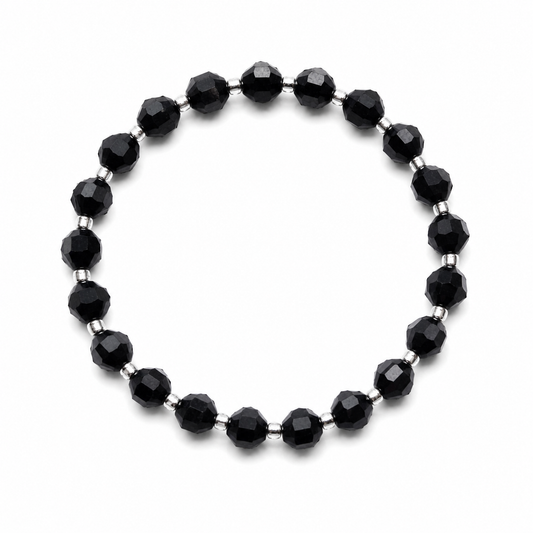 Pulsera Escudo de Ónix Negro