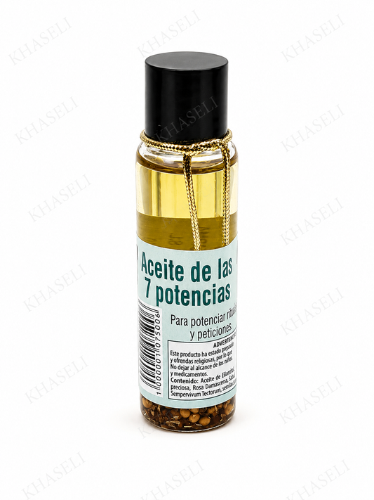 Aceite Esotérico de las 7 Potencias para Ungir Velas-Ritual, Peticiones y Fuerza Espiritual