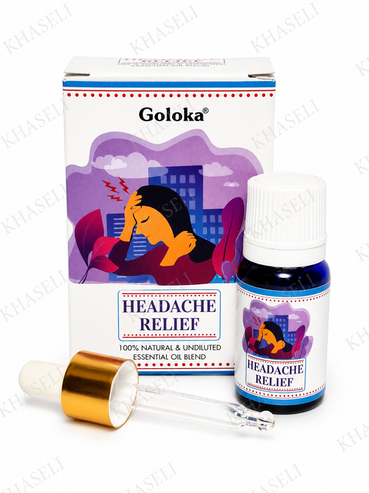 Aceite Esencial Goloka Headache Relief – para Alivio del Dolor de Cabeza, Relajación y Bienestar