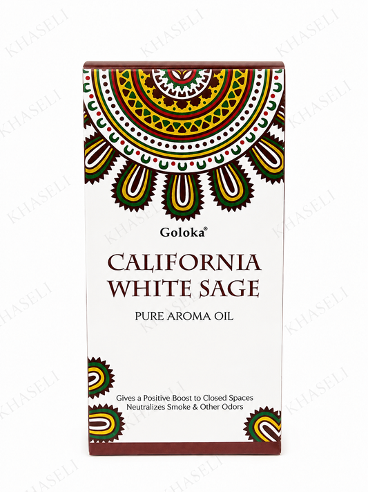 Aceite Aromático Goloka California – Salvia Blanca para Limpieza Energética, Purificación y Armonía