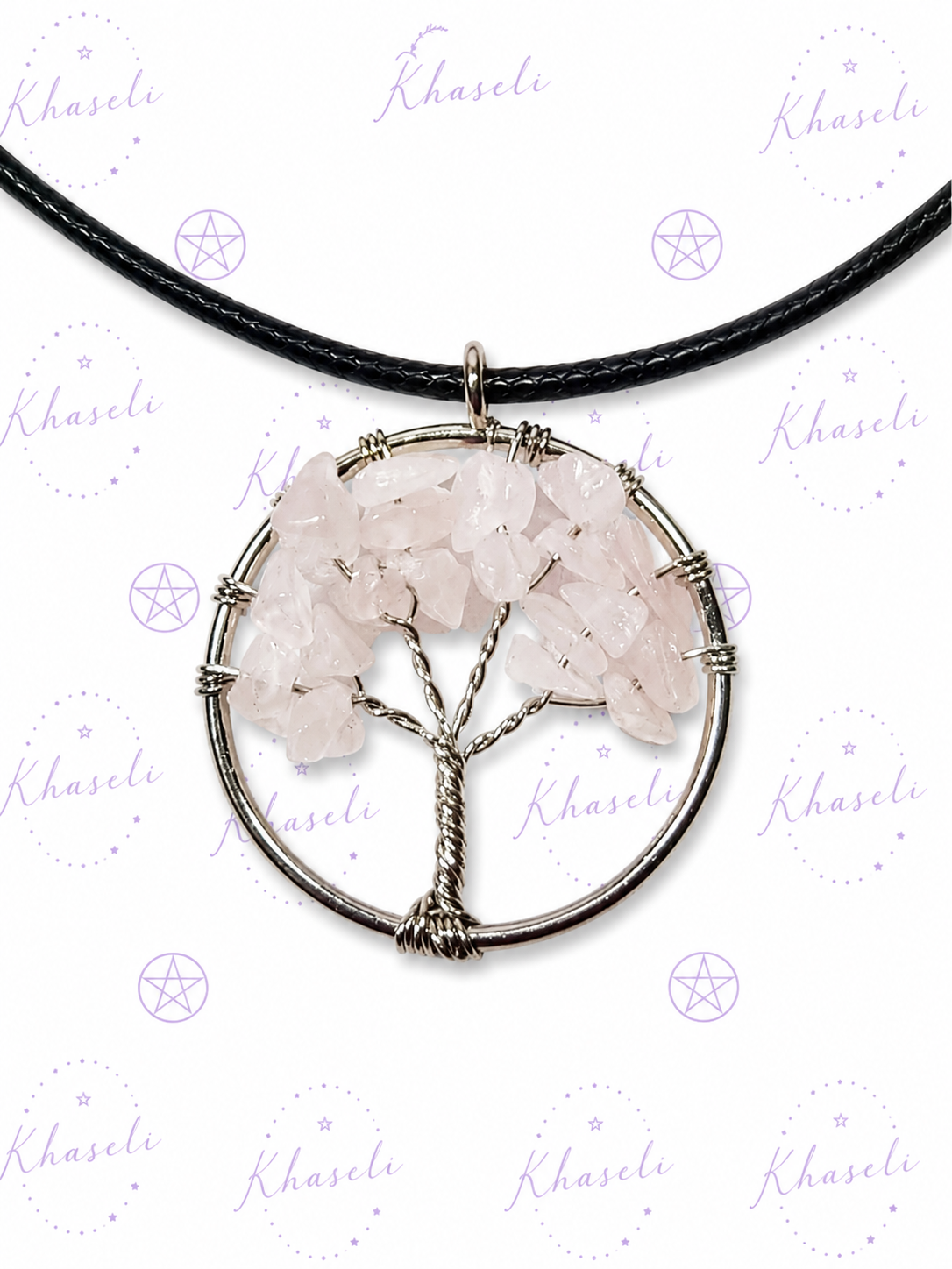 Árbol de la Vida con Cuarzo Rosa – Amor, Armonía y Bienestar