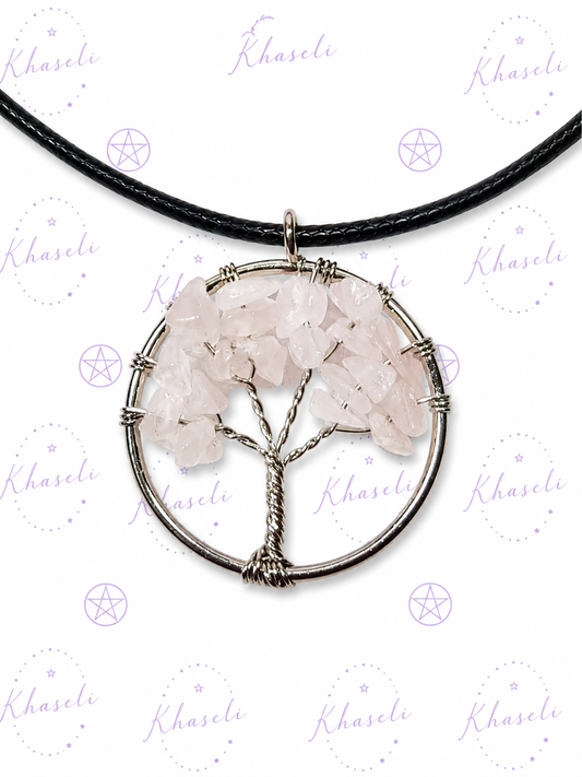 Árbol de la Vida con Cuarzo Rosa – Amor, Armonía y Bienestar