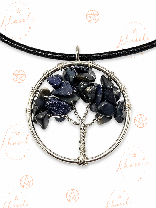 Colgante Árbol de la vida Lluvia de Estrellas Azul