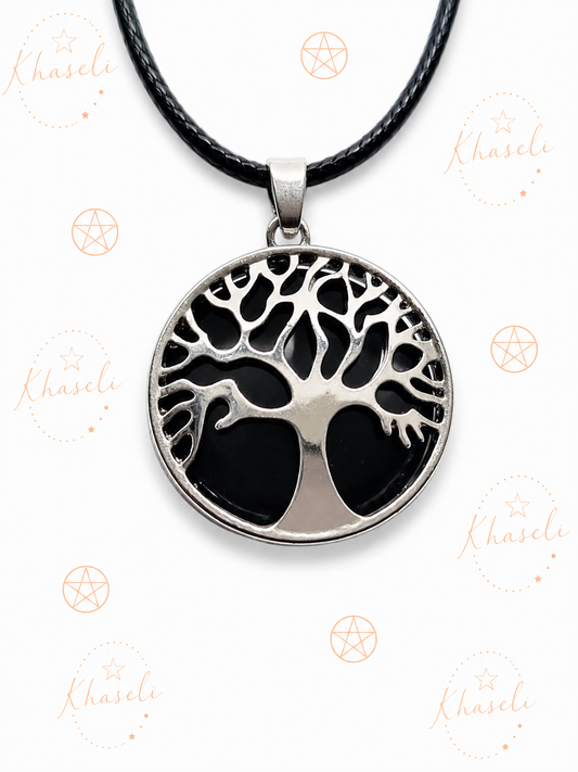 Colgante Árbol de la Vida Obsidiana