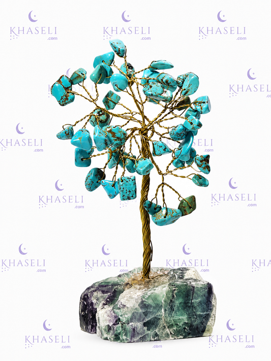 Árbol de la Vida de Turquesa Natural – Decoración Esotérica, Protección, Prosperidad y Equilibrio Energético