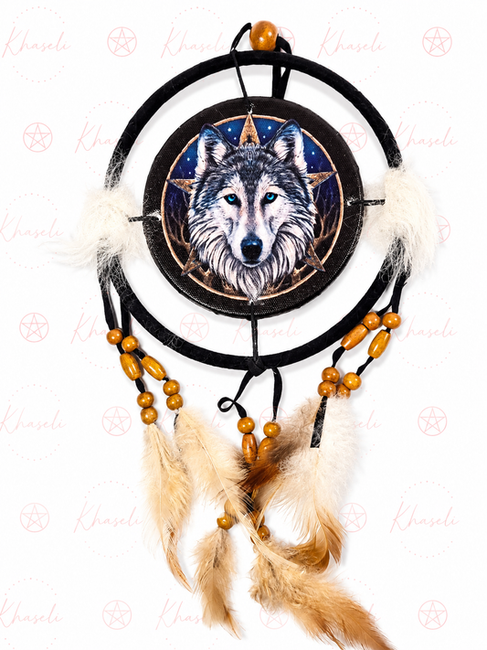 Atrapasueños Lobo 16cm