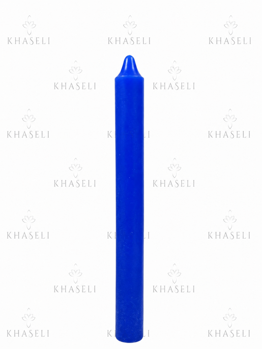 Vela Azul Oscuro Esotérica para Protección, Justicia, Sabiduría y Paz Interior