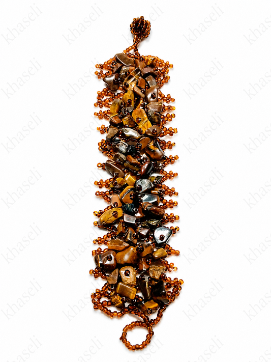Pulsera Artesanal de Ojo de Tigre - Protección, Prosperidad y Fuerza Interior