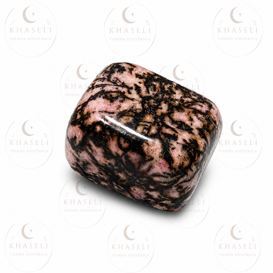 Rodonita Rodada Natural – Piedra del Perdón, Equilibrio Emocional y Amor Propio