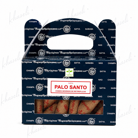 Incienso Conos de Reflujo Palo Santo Satya - Conos para Limpieza Energética, Meditación y Armonía