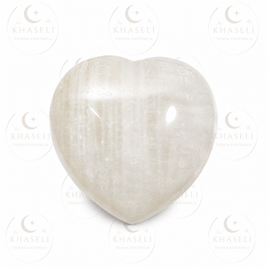 Corazón de Cuarzo Blanco Natural – Piedra de Claridad, Armonía y Energía Positiva