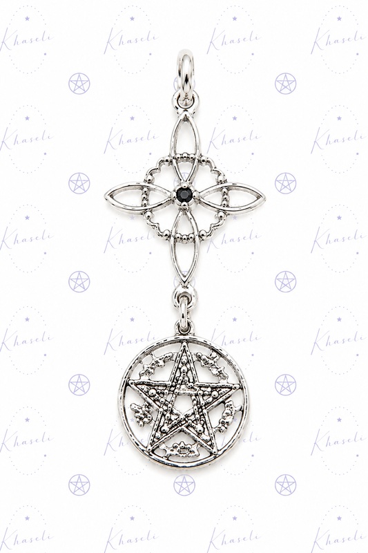 1-Colgante doble protección de plata
