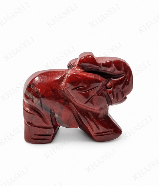 Elefante de Jaspe Rojo – Figura de Protección, Fuerza y Energía Vital