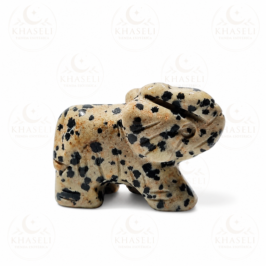 Elefante de Jaspe Dálmata – Protección, Alegría y Equilibrio