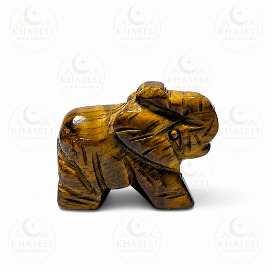Elefante de Ojo de Tigre – Protección, Prosperidad y Confianza