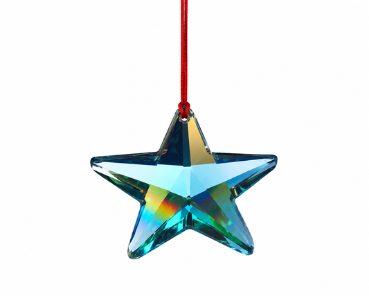 Colgante Feng Shui Estrella de Cristal – Amuleto de Protección, Luz, Armonía y Energía Positiva