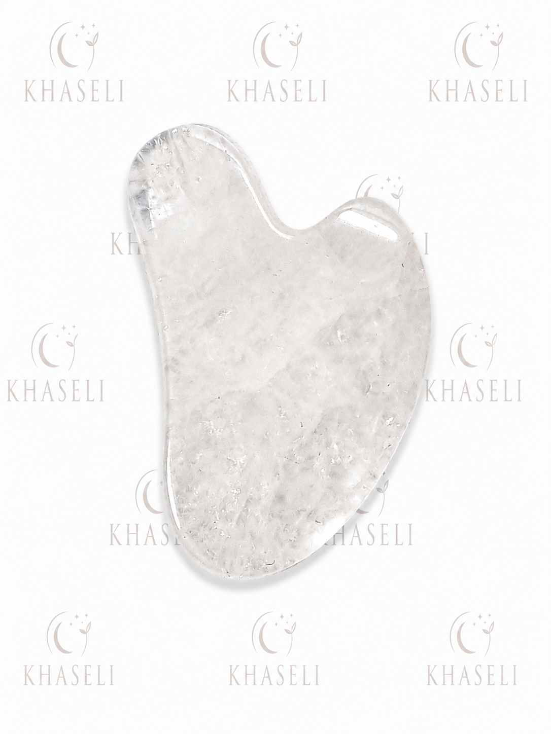 Piedra Gua Sha de Cuarzo Blanco - Masaje Facial, Belleza y Bienestar
