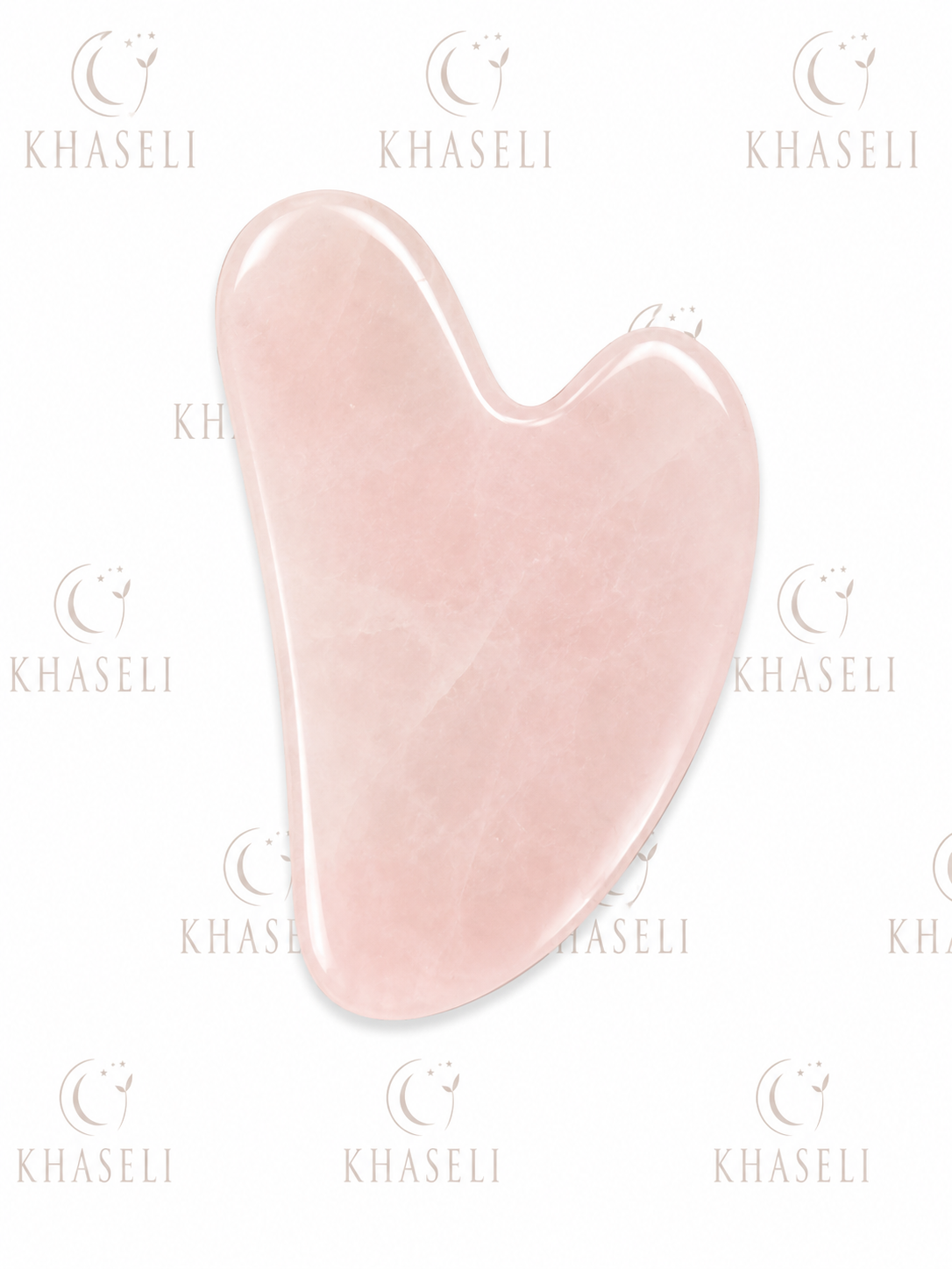 Piedra Gua Sha de Cuarzo Rosa - Masaje Facial, Belleza y Bienestar