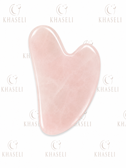 Piedra Gua Sha de Cuarzo Rosa - Masaje Facial, Belleza y Bienestar