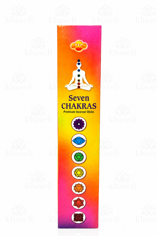 Incienso 7 Chakras SAC Premium - Varillas de Incienso para Equilibrar Chakras, Meditación y Armonía Energética