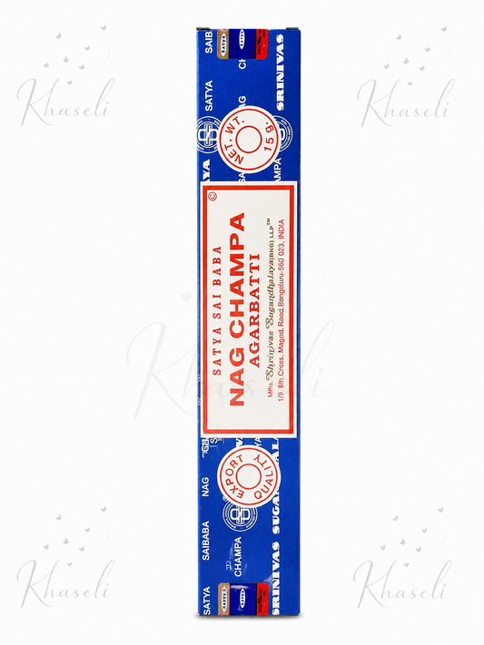 Incienso Nag Champa Satya Agarbatti  – Incienso Original para Meditación, Limpieza Energética y Armonía