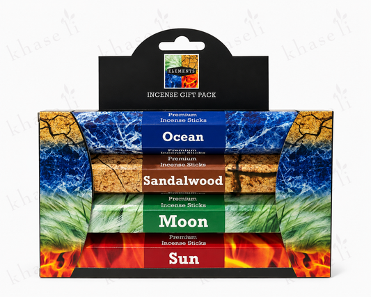 Pack de Inciensos Premium Elements – Ocean, Sandalwood, Moon y Sun | Set de Inciensos Naturales para Meditación y Armonía