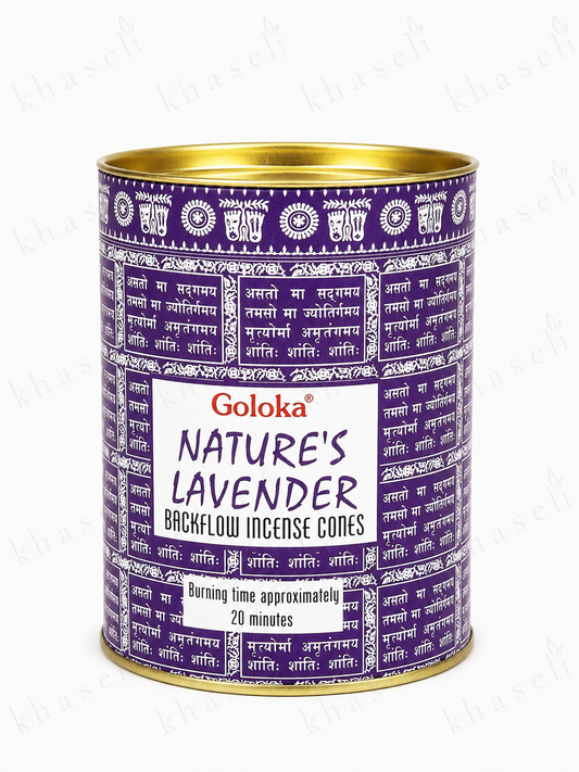 Conos de Incienso de Reflujo Goloka Lavanda | Backflow de Lavanda para Relajación, Meditación y Armonía