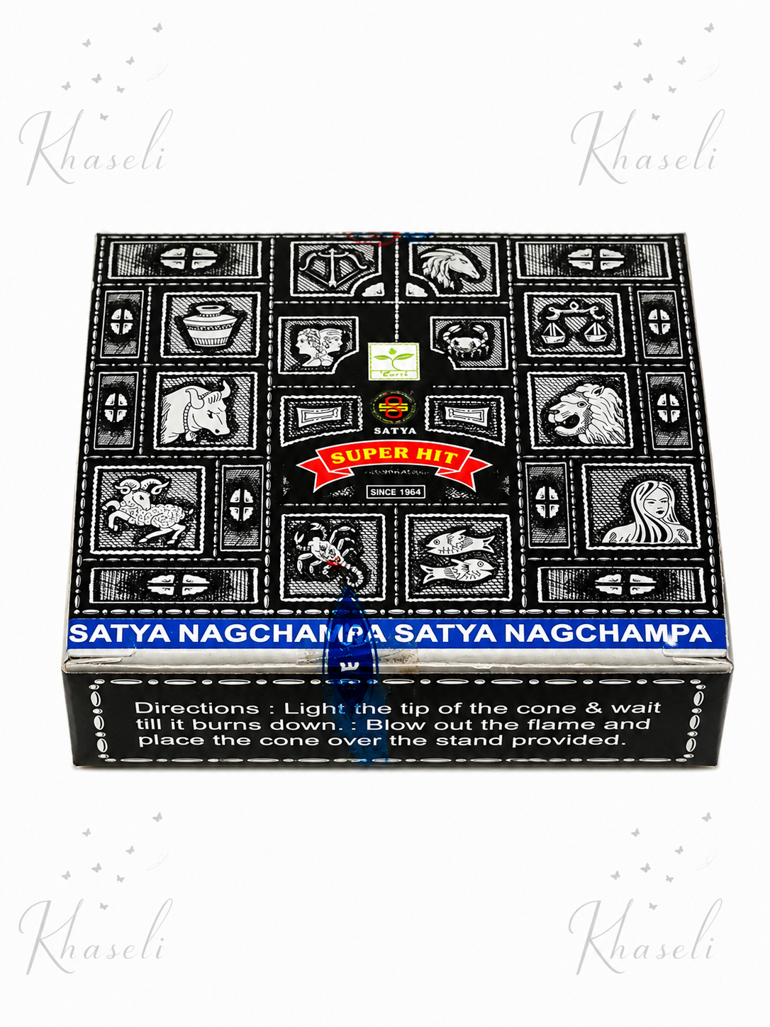 Conos Satya Super Hit Nag Champa – Incienso para Relajación, Meditación y Limpieza Energética