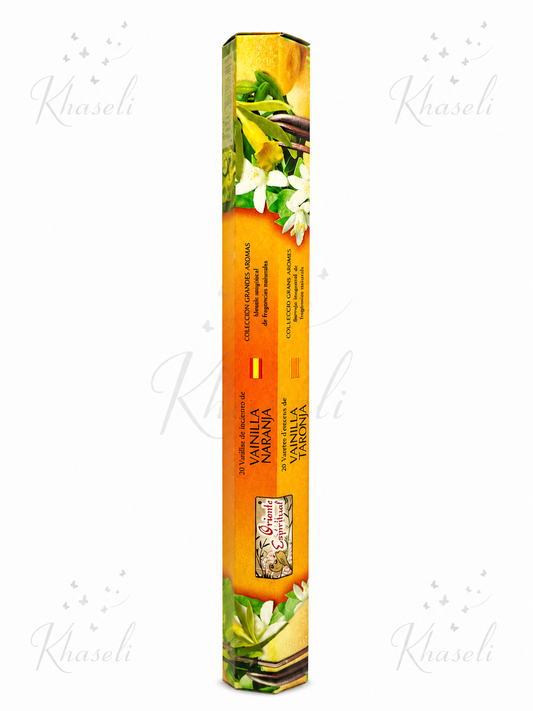 Incienso Vainilla y Naranja Natural – Aromaterapia para Alegría, Prosperidad y Energía Positiva