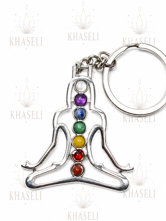 Llavero 7 Chakras para Meditación y Equilibrio Energético – Amuleto de Protección Espiritual