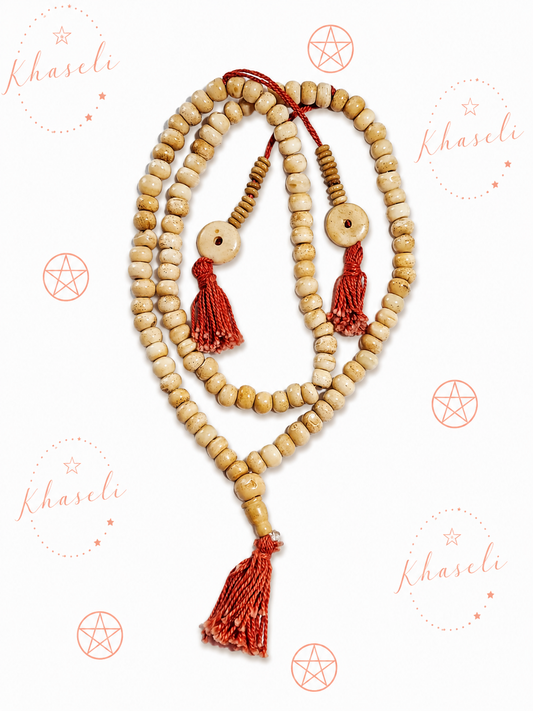 Mala Tibetano de 108 Cuentas de Hueso de Yak – Meditación, Protección y Conexión Espiritual