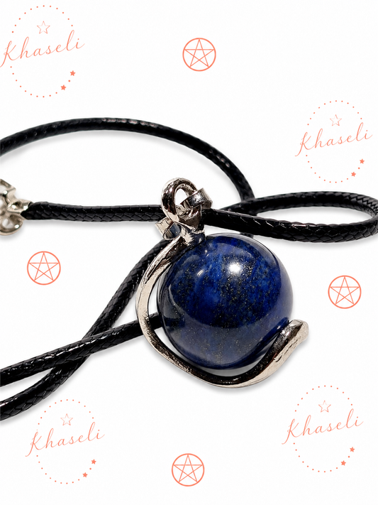 Colgante Esfera de Lapislázuli – Sabiduría, Intuición y Protección Espiritual