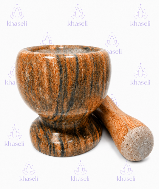Mortero de Alabastro Natural para Rituales Esotéricos – Herramienta para Hierbas, Resinas, Inciensos y Magia