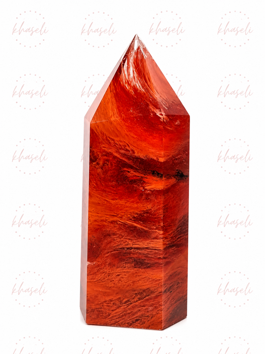 Obelisco Cuarzo Rojo Fusión 18.5cm
