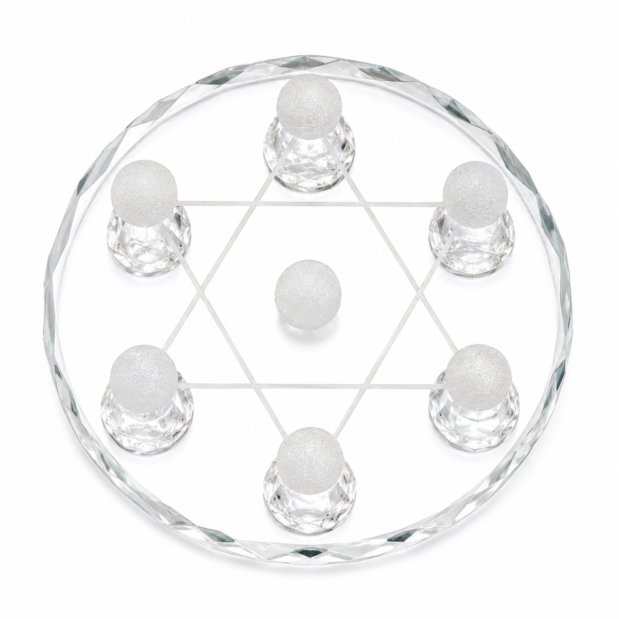Pentagrama de Cristal para Altar – Símbolo de Protección, Equilibrio y Energía Espiritual